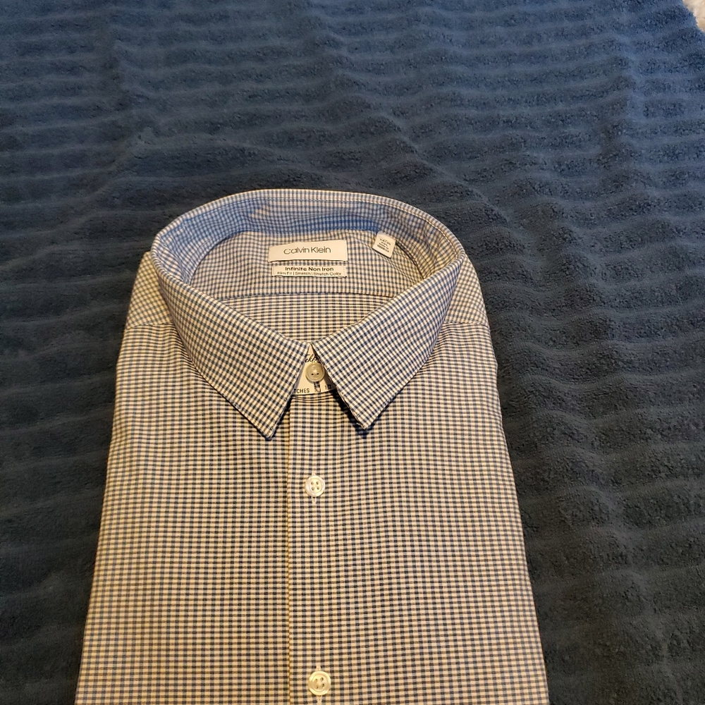 Calvin Klein Non Iron Slim Fit 18 34/35